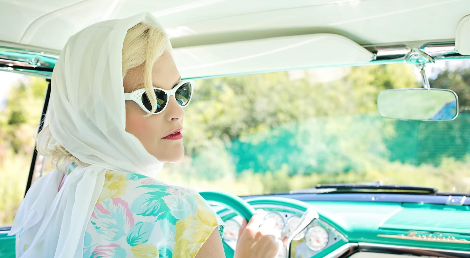 headscarf in convertible